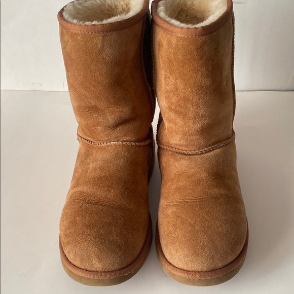 UGG Shoes - UGG Tan Ankle Booties with Suede Finish